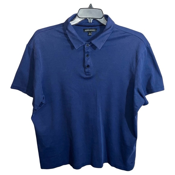 Banana Republic Polo Shirts Men’s XXL Blue Burgundy Short Sleeve Lot Of 3 - Picture 2 of 10